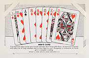 Men's Card from Exhibit Playing Cards Poker Hands (W437), Exhibit Supply Company American, Commercial color photolithograph