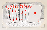 Men's Card from Exhibit Playing Cards Poker Hands (W437), Exhibit Supply Company American, Commercial color photolithograph