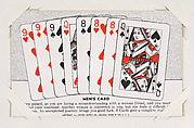 Men's Card from Exhibit Playing Cards Poker Hands (W437), Exhibit Supply Company American, Commercial color photolithograph