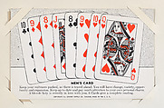 Men's Card from Exhibit Playing Cards Poker Hands (W437), Exhibit Supply Company American, Commercial color photolithograph