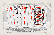 Men's Card from Exhibit Playing Cards Poker Hands (W437), Exhibit Supply Company American, Commercial color photolithograph
