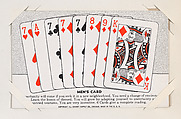 Men's Card from Exhibit Playing Cards Poker Hands (W437), Exhibit Supply Company American, Commercial color photolithograph