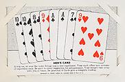 Men's Card from Exhibit Playing Cards Poker Hands (W437), Exhibit Supply Company American, Commercial color photolithograph