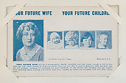 Your Future Wife / Your Future Children from Exhibit Fortunes (W432), Exhibit Supply Company  American, Commercial color photolithograph