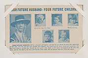 Your Future Husband - Your Future Children from Exhibit Fortunes (W432), Exhibit Supply Company  American, Commercial color photolithograph
