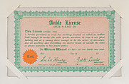 Ankle License from Exhibit Comics Cards (W431), Exhibit Supply Company  American, Commercial color photolithograph