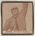 Cobb, Detroit Amer. from the Jay S. Meyer Base Ball Snap Shots candy series (W555), Jay S. Meyer Confectioners, Philadelphia American, Commercial photolithograph