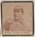 Lajoie, Cleveland Amer. from the Jay S. Meyer Base Ball Snap Shots candy series (W555), Jay S. Meyer Confectioners, Philadelphia American, Commercial photolithograph