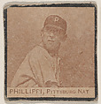 Phillippi, Pittsburg Nat from the Jay S. Meyer Base Ball Snap Shots candy series (W555), Jay S. Meyer Confectioners, Philadelphia American, Commercial photolithograph