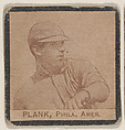 Plank, Phila. Amer. from the Jay S. Meyer Base Ball Snap Shots candy series (W555), Jay S. Meyer Confectioners, Philadelphia American, Commercial photolithograph