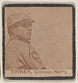Tinker, Chicago Nat'l from the Jay S. Meyer Base Ball Snap Shots candy series (W555), Jay S. Meyer Confectioners, Philadelphia American, Commercial photolithograph