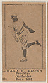 Edward W. Brown, Brooklyn Outfielder, Baseball photos strip cards -- Brooklyn Dodgers (W504), Universal Toy & Novelty Manufacturing Company  American, Commercial photolithograph