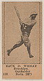 Zack D. Wheat, Brooklyn Outfielder, Baseball photos strip cards -- Brooklyn Dodgers (W504), Universal Toy & Novelty Manufacturing Company American, Commercial photolithograph