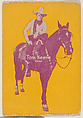 Tom Keene, Pathe, from Cutout Head Strip Cards (W500), Commercial color photolithograph