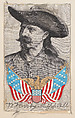 W. F. Cody = Buffalo Bill T. Stevens silk trade card (W500), Commercial woven color silk