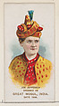 Joe Jefferson Dressed as a Great Mogul, India, in 1508, from the set Actors and Actresses, First Series (N70) for Duke brand cigarettes, W. Duke, Sons & Co. American, Commercial color lithograph