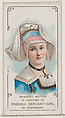 Margaret Mather in Costume of French Servant Girl of Rosporden, from the set Actors and Actresses, First Series (N70) for Duke brand cigarettes, W. Duke, Sons & Co. American, Commercial color lithograph