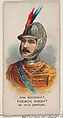 Dion Boucicault as a French Knight of the 18th Century, from the set Actors and Actresses, First Series (N70) for Duke brand cigarettes, W. Duke, Sons & Co.  American, Commercial color lithograph