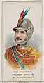 Dion Boucicault as a French Knight of the 15th Century, from the set Actors and Actresses, First Series (N70) for Duke brand cigarettes, W. Duke, Sons & Co. American, Commercial color lithograph