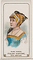 Clara Morris in Italian Costume of the 16th Century, from the set Actors and Actresses, First Series (N70) for Duke brand cigarettes, W. Duke, Sons & Co. American, Commercial color lithograph