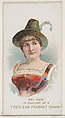 May Irwin in the Costume of a Modern Tyrolean Peasant, from the set Actors and Actresses, First Series (N70) for Duke brand cigarettes, W. Duke, Sons & Co. American, Commercial color lithograph