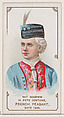 Nat Goodwin in Fete Costume of French Peasant of 1820, from the set Actors and Actresses, First Series (N70) for Duke brand cigarettes, W. Duke, Sons & Co.  American, Commercial color lithograph