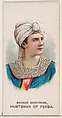Maurice Barrymore as a Huntsman of Persia, from the set Actors and Actresses, Second Series (N71) for Duke brand cigarettes, W. Duke, Sons & Co. American, Commercial color lithograph