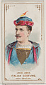 Louis James in Italian Costume of the 15th Century, from the set Actors and Actresses, Second Series (N71) for Duke brand cigarettes, W. Duke, Sons & Co. American, Commercial color lithograph