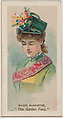 Maude Bannister as "The Garden Fairy," from the series Fancy Dress Ball Costumes (N73) for Duke brand cigarettes, W. Duke, Sons & Co.  American, Commercial color lithograph