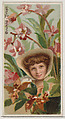 Orchid: Trust, from the series Floral Beauties and Language of Flowers (N75) for Duke brand cigarettes, American Tobacco Company, Commercial color lithograph
