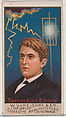 Thomas Alva Edison, from the series Great Americans (N76) for Duke brand cigarettes, W. Duke, Sons & Co.  American, Commercial color lithograph
