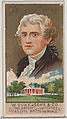 Thomas Jefferson, from the series Great Americans (N76) for Duke brand cigarettes, W. Duke, Sons & Co. American, Commercial color lithograph