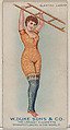Slanting Ladder, from the Gymnastic Exercises series (N77) for Duke brand cigarettes, W. Duke, Sons & Co.  American, Commercial color lithograph