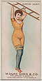 Slanting Ladder, from the Gymnastic Exercises series (N77) for Duke brand cigarettes, W. Duke, Sons & Co.  American, Commercial color lithograph