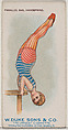 Parallel Bar, Handspring, from the Gymnastic Exercises series (N77) for Duke brand cigarettes, W. Duke, Sons & Co.  American, Commercial color lithograph