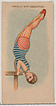 Parallel Bar, Handspring, from the Gymnastic Exercises series (N77) for Duke brand cigarettes, W. Duke, Sons & Co.  American, Commercial color lithograph