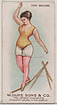 Rope Walking, from the Gymnastic Exercises series (N77) for Duke brand cigarettes, W. Duke, Sons & Co. American, Commercial color lithograph