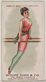 Parallel Bar, Walking, from the Gymnastic Exercises series (N77) for Duke brand cigarettes, W. Duke, Sons & Co. American, Commercial color lithograph