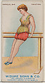 Parallel Bars, Vaulting, from the Gymnastic Exercises series (N77) for Duke brand cigarettes, W. Duke, Sons & Co.  American, Commercial color lithograph
