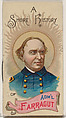 A Short History of Admiral David Glasgow Farragut, from the Histories of Generals series of booklets (N78) for Duke brand cigarettes, W. Duke, Sons & Co.  American, Commercial color lithograph
