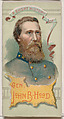 A Short History of General John Bell Hood, from the Histories of Generals series of booklets (N78) for Duke brand cigarettes, W. Duke, Sons & Co.  American, Commercial color lithograph
