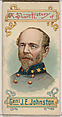 A Short History of General Joseph Eggleston Johnston, from the Histories of Generals series of booklets (N78) for Duke brand cigarettes, W. Duke, Sons & Co.  American, Commercial color lithograph