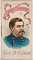 A Short History of General George B. McClellan, from the Histories of Generals series of booklets (N78) for Duke brand cigarettes, W. Duke, Sons & Co.  American, Commercial color lithograph