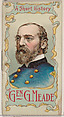 A Short History of General George Gordon Meade, from the Histories of Generals series of booklets (N78) for Duke brand cigarettes, W. Duke, Sons & Co.  American, Commercial color lithograph