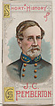 A Short History of General John Clifford Pemberton, from the Histories of Generals series of booklets (N78) for Duke brand cigarettes, W. Duke, Sons & Co. American, Commercial color lithograph
