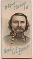 A Short History of General George Edward Pickett, from the Histories of Generals series of booklets (N78) for Duke brand cigarettes, W. Duke, Sons & Co.  American, Commercial color lithograph