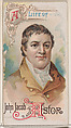 A Life of John Jacob Astor, from the Histories of Poor Boys and Famous People series of booklets (N79) for Duke brand cigarettes, W. Duke, Sons & Co.  American, Commercial color lithograph