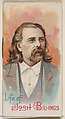 Life of Josh Billings, from the Histories of Poor Boys and Famous People series of booklets (N79) for Duke brand cigarettes, W. Duke, Sons & Co.  American, Commercial color lithograph
