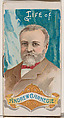 Life of Andrew Carnegie, from the Histories of Poor Boys and Famous People series of booklets (N79) for Duke brand cigarettes, W. Duke, Sons & Co.  American, Commercial color lithograph