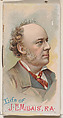 Life of Sir John Everett Millais, R.A., from the Histories of Poor Boys and Famous People series of booklets (N79) for Duke brand cigarettes, W. Duke, Sons & Co.  American, Commercial color lithograph